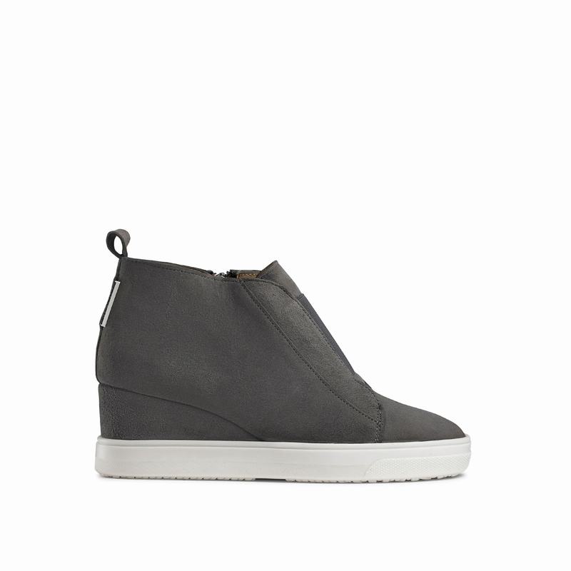 Russell & Bromley Ready Set Laceless Wedge Sneakers Womens Grey [IAH2957QB]